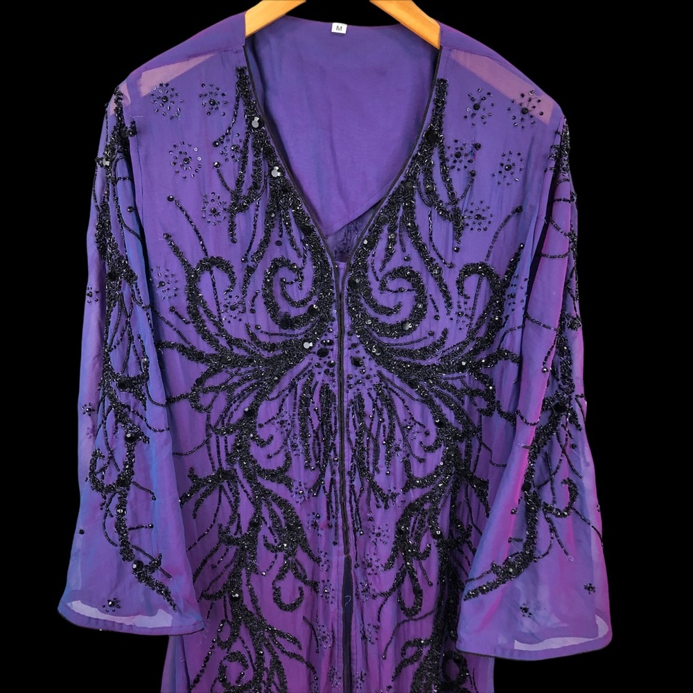 Abaya cover beaded dress size M